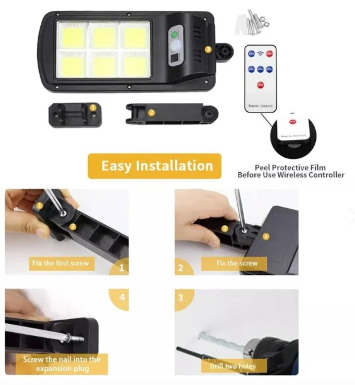 LAMPARA LUZ SOLAR DE POSTE